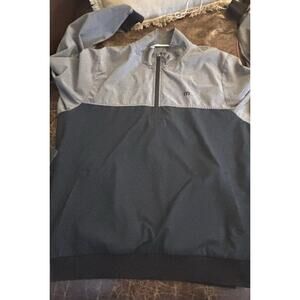 TRAVIS MATHEW 1/2 Zip Pullover Windbreaker Gray Black Size XL